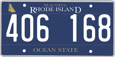 RI license plate 406168