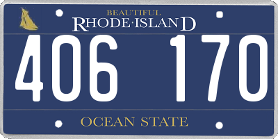 RI license plate 406170
