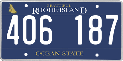 RI license plate 406187