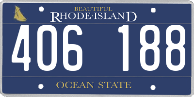 RI license plate 406188