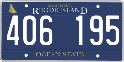 RI license plate 406195