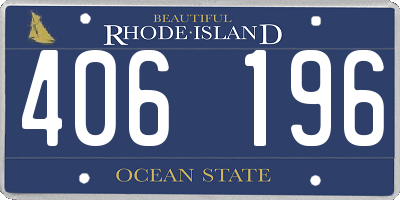 RI license plate 406196