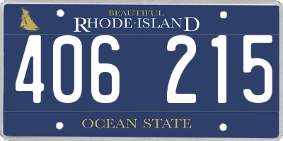 RI license plate 406215