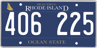 RI license plate 406225