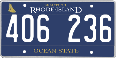 RI license plate 406236