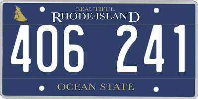 RI license plate 406241