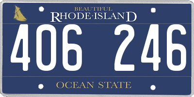 RI license plate 406246