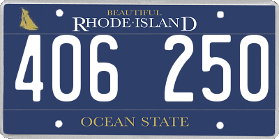 RI license plate 406250