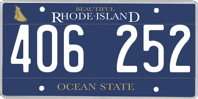 RI license plate 406252