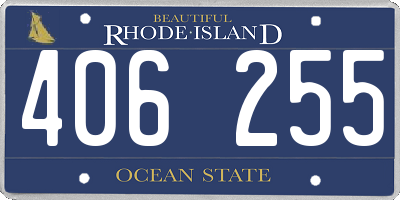 RI license plate 406255