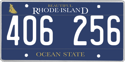 RI license plate 406256