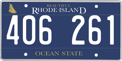 RI license plate 406261