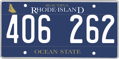 RI license plate 406262