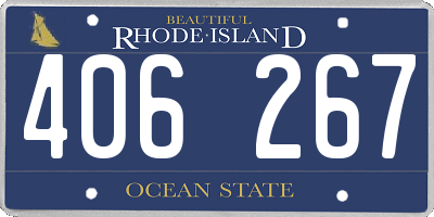 RI license plate 406267