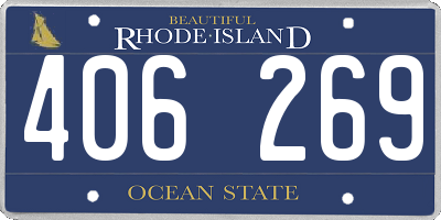RI license plate 406269
