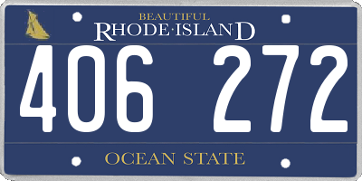 RI license plate 406272