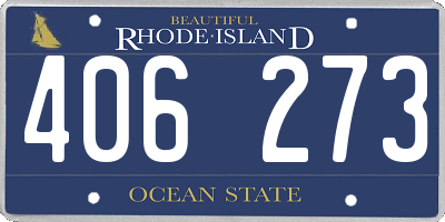 RI license plate 406273