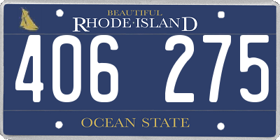 RI license plate 406275