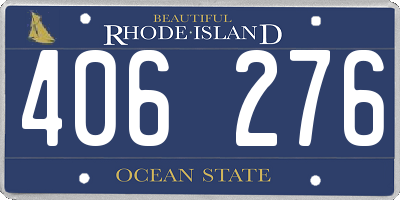 RI license plate 406276