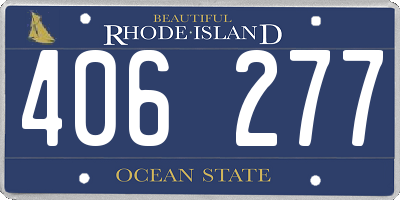 RI license plate 406277