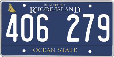 RI license plate 406279