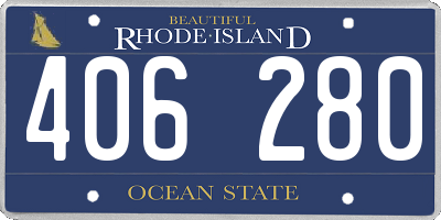 RI license plate 406280