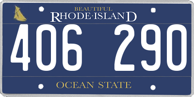 RI license plate 406290