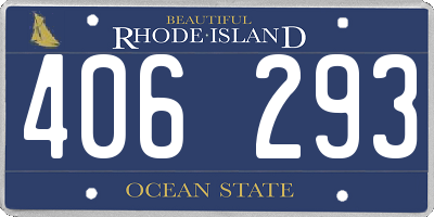 RI license plate 406293