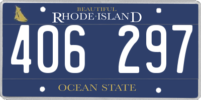 RI license plate 406297