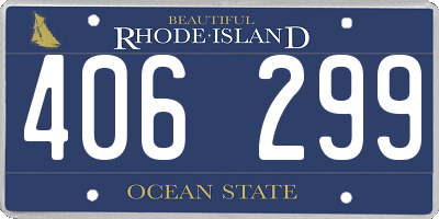 RI license plate 406299