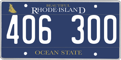 RI license plate 406300