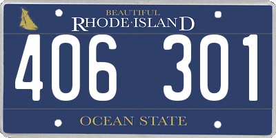 RI license plate 406301