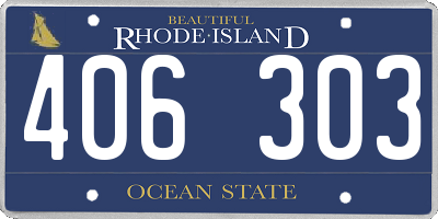RI license plate 406303