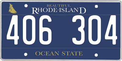 RI license plate 406304