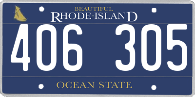 RI license plate 406305