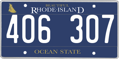RI license plate 406307