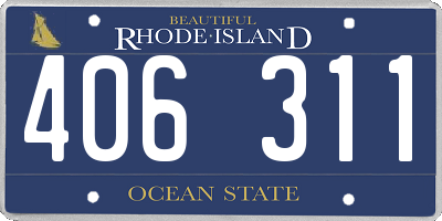 RI license plate 406311