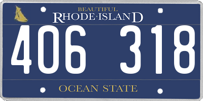 RI license plate 406318