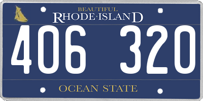 RI license plate 406320