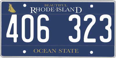 RI license plate 406323