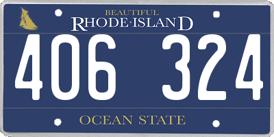 RI license plate 406324