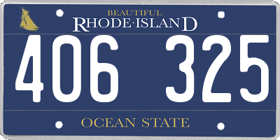 RI license plate 406325