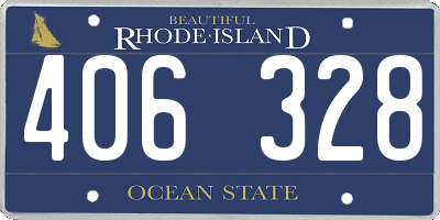 RI license plate 406328
