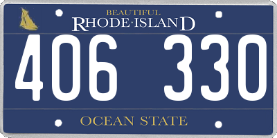 RI license plate 406330