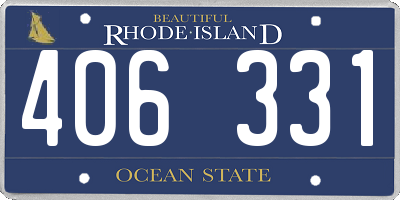 RI license plate 406331