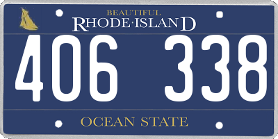 RI license plate 406338