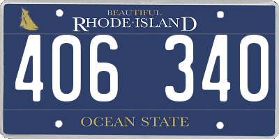 RI license plate 406340