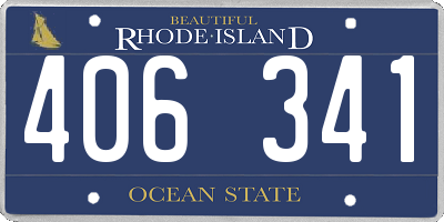 RI license plate 406341