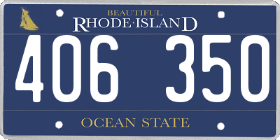 RI license plate 406350