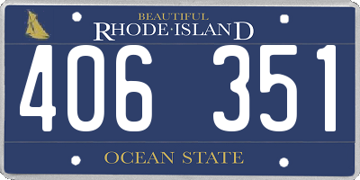 RI license plate 406351